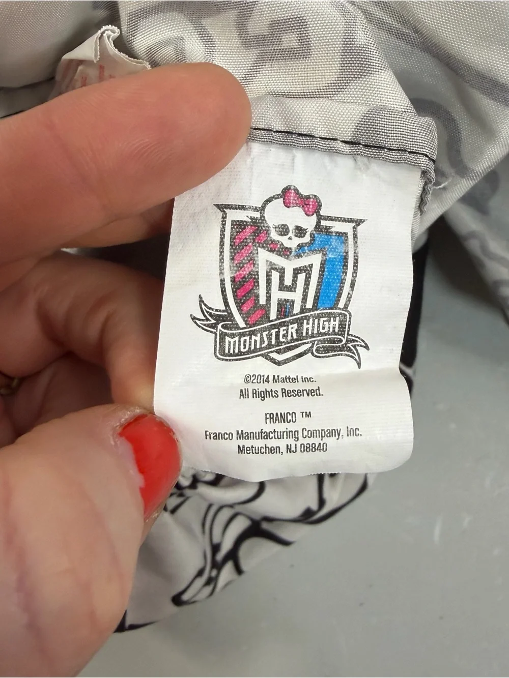 Mattell Monster High Dolls Ghouls Rule Twin Fitted Bed Sheet 2014 Cotton Blend